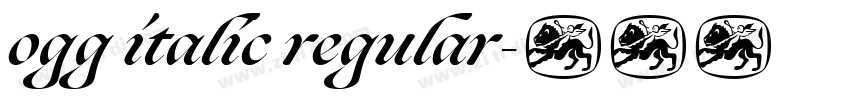 ogg italic regular字体转换
